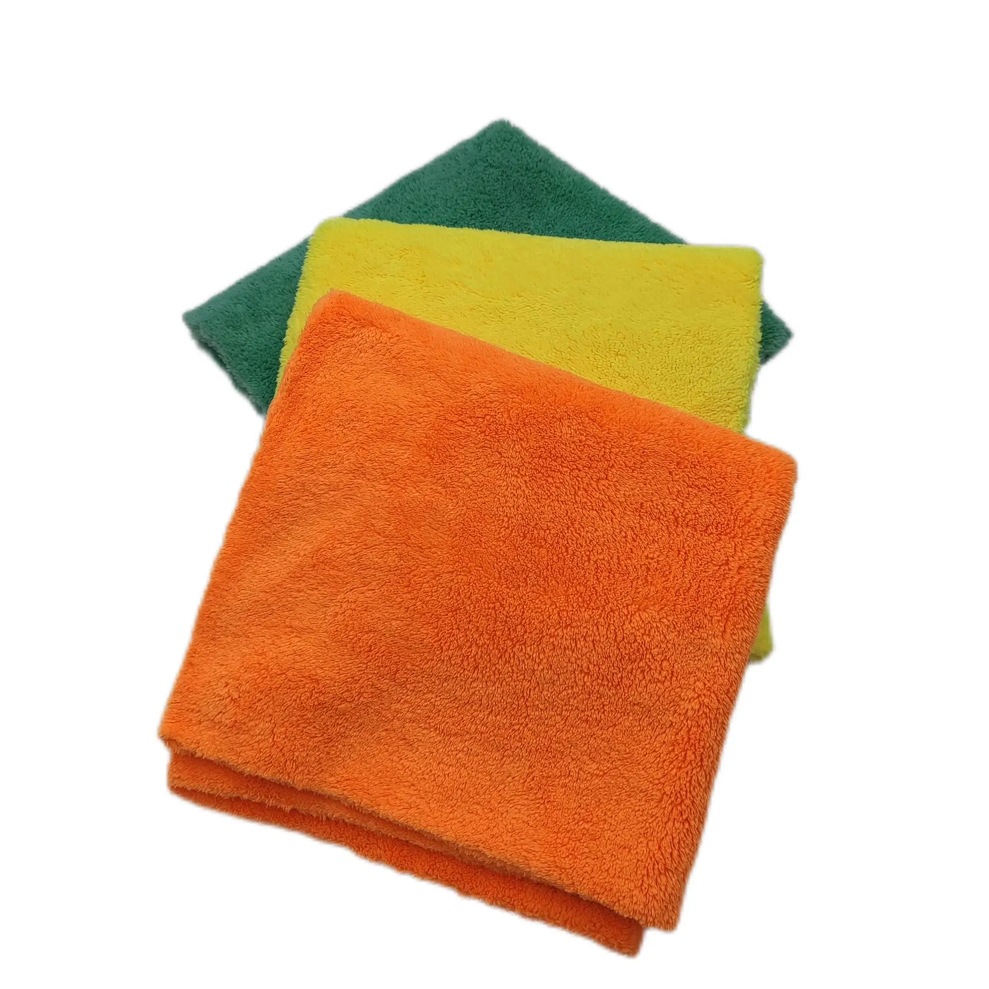 80/20 edgeless microfiber plush towel 500GSM  super soft car wash microfiber cloth for auto detailing