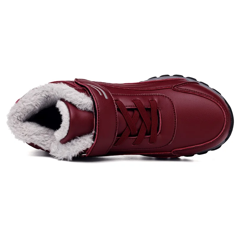 Outdoor winter warm fur Hiking Shoes Wading trekking anti slip Breathable mountain rock climbing Shoes for senior citizens