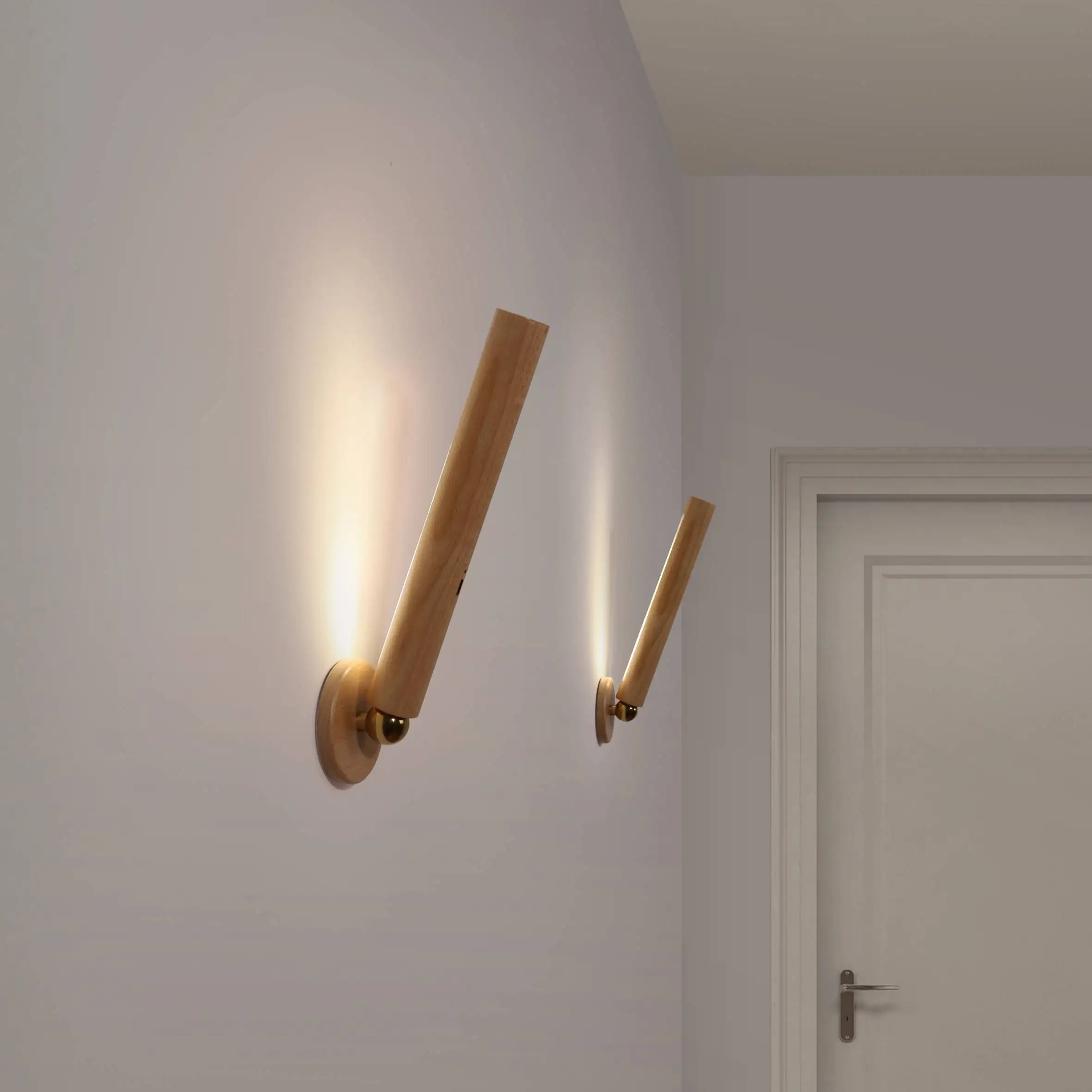The Latest 2024 ODM/OEM Modern Wood Night Light for The Bedroom Bed Magnetic Base Removable Portable Night Light