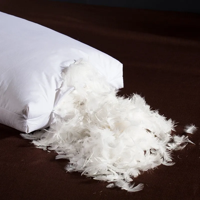 Wholesale Soft and Supportive Cotton Three Layer Duck Down Feather Pillow For Sleeping