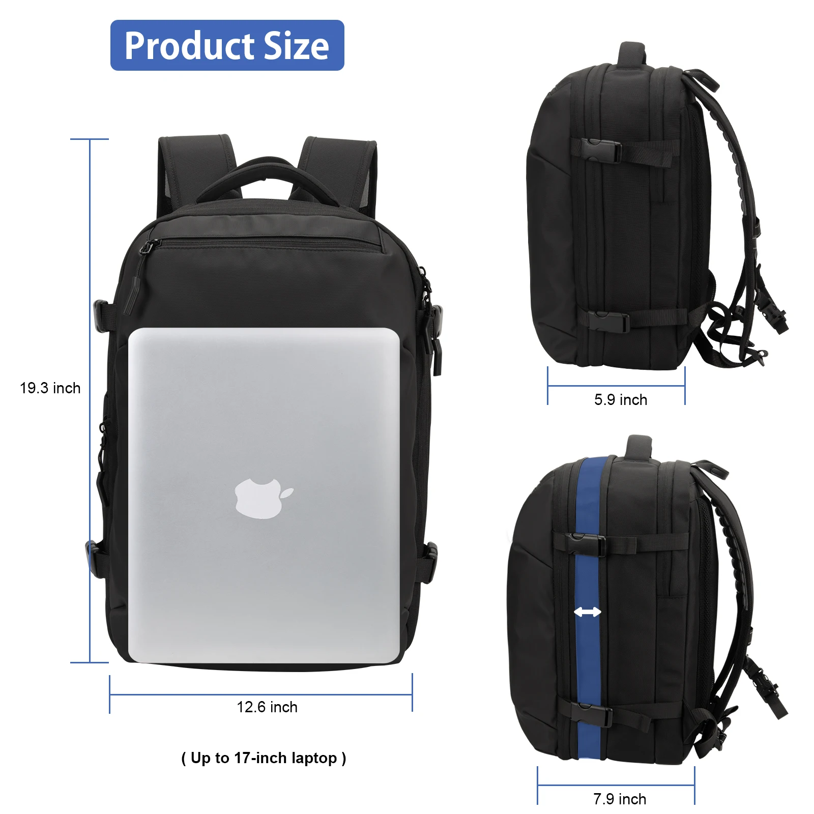 Waterproof Custom Logo Expandable Business Bagpack Laptop Compressor Air Travel Bag Large Capacity Compression Vacuum Backpack
