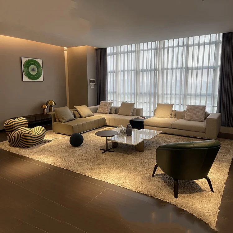 Foshan New Arrival Shann Furniture Sofa Sets Modern Italy  Style Living Room Sofa Set