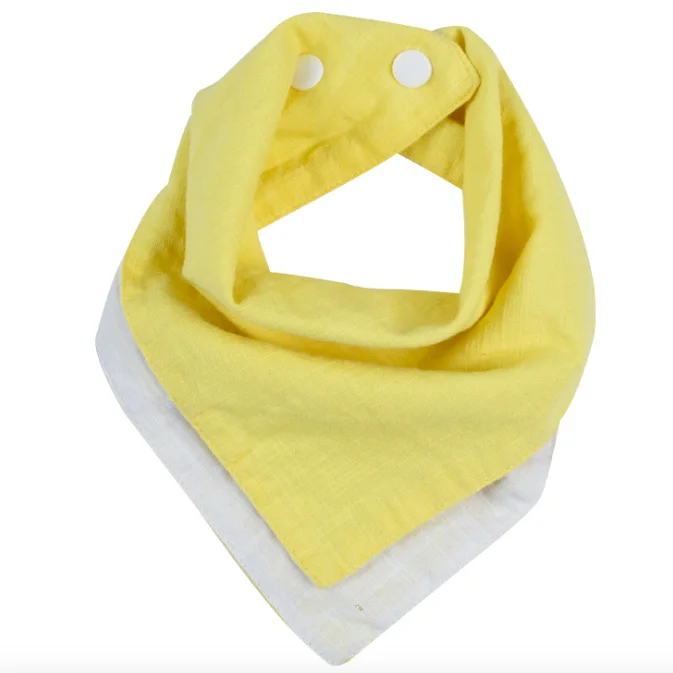 
Luxuriously Soft 100% Organic Cotton Muslin Multi-use Reversible Dribble Bib 