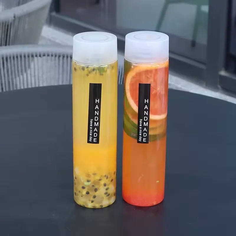 Factory direct 500 ml palm cup plastic bottle, PET food-grade material, can be customized packaging.