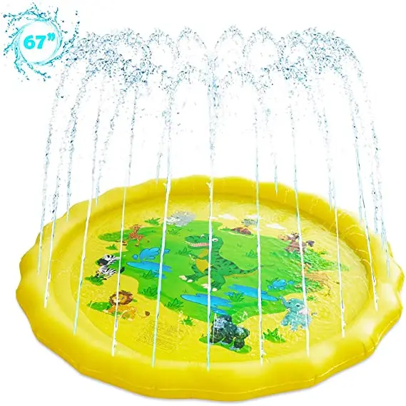 68 Inches Summer Fun Garden Eco-friendly Sprinkler Pad Toys  Inflatable Splash Play Mat