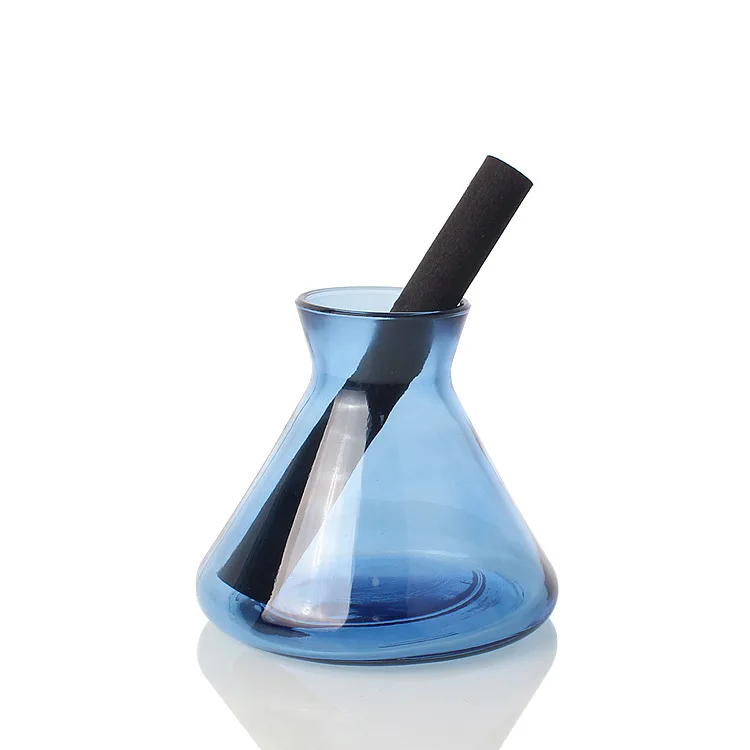 Colorful 220ml Conical Horn Aromatherapy Reed Diffuser Bottle  For Home Air Freshener With Diffuser Sticks