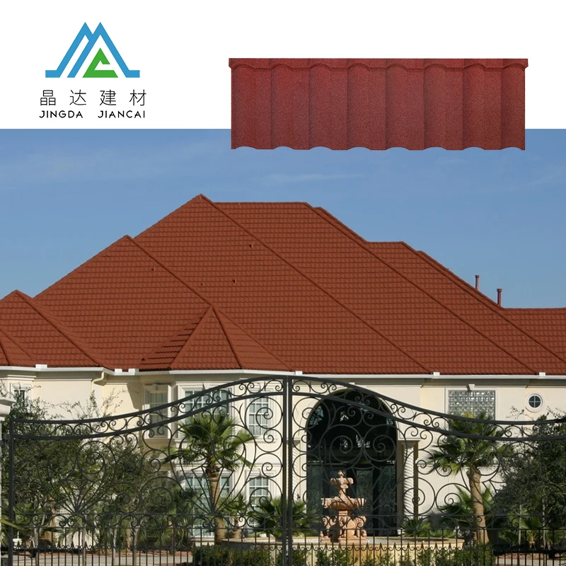 Bangladesh Malawi Iron Galvanized Corrugated Sheet Color Stone Coated Metal Roof Tile