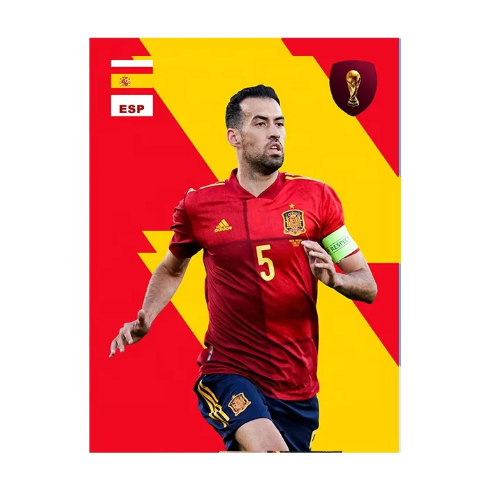 RTS Waterproof Easily Install 3d Lenticular flip Football Player Posters Spanish 3D Poster With Metal Frame
