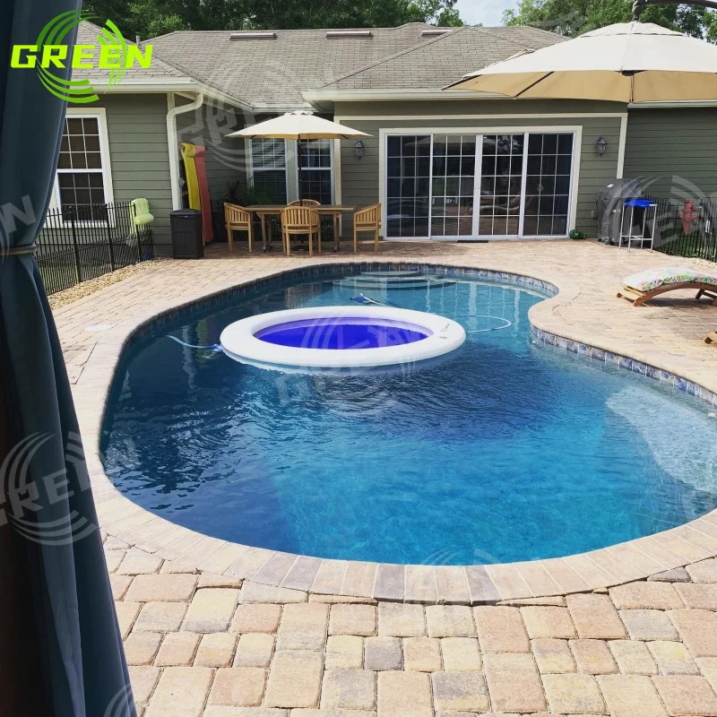 Green inflatable water hammock pool water inflatable pvc water lounger hammock pool float