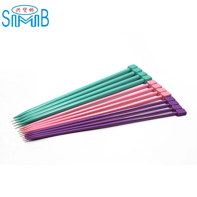 popular hotsale 25cm single point plastic knitting needles 4.0mm-10.0mm set knitting tools