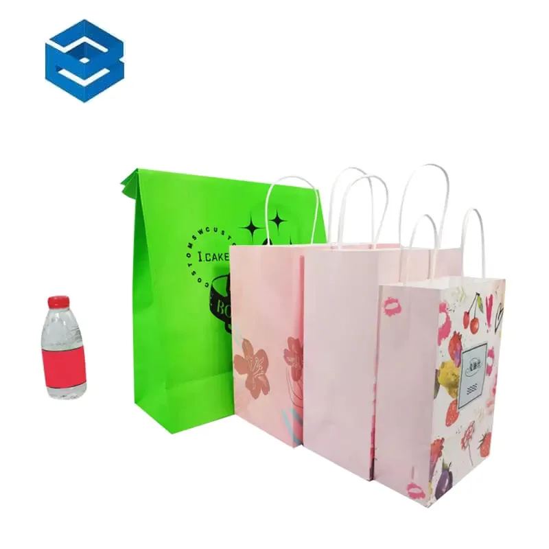Wholesale Kraft Craft Gift Paper Bags Custom Printed Kraft Paper Shopping Bags with Bottom Gusset
