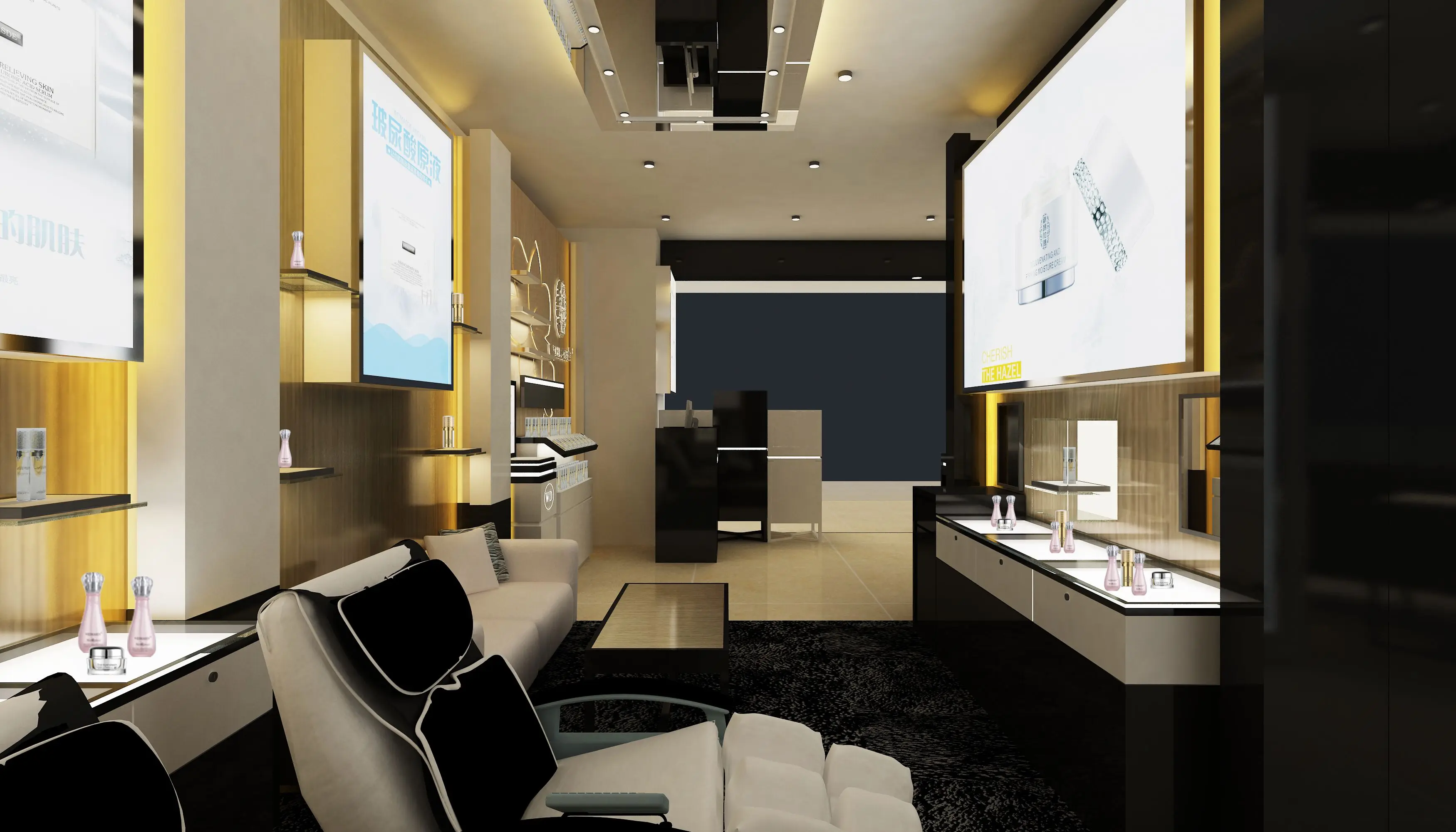 Cosmetic Shop Shelves Design Nature Beauty Supply Makeup Store Shelf Furniture ODM