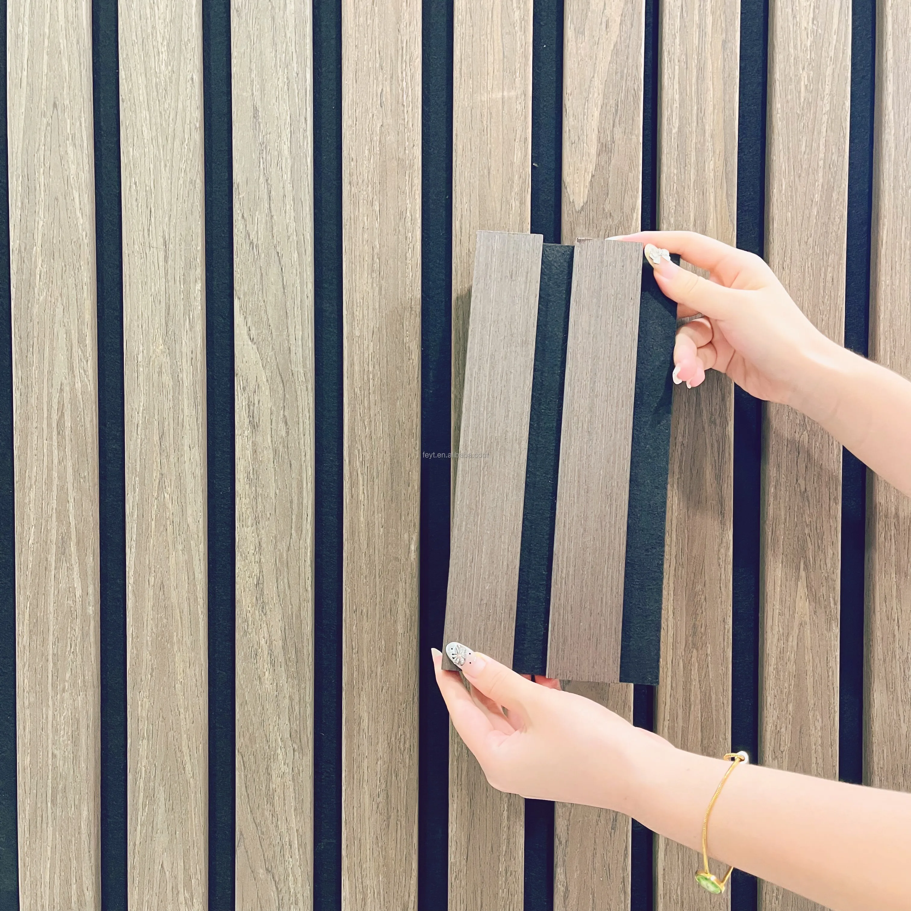 FEYT Eco-Friendly Sound Insulation China Wide Wood Slat Sound Proof Panel Boards