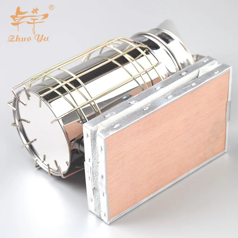 2025 Stainless Steel Galvanized Dermis Leather Honey Hot Bee Hive Smoker With Inner Tank Bee Honey Tools for beekeeping