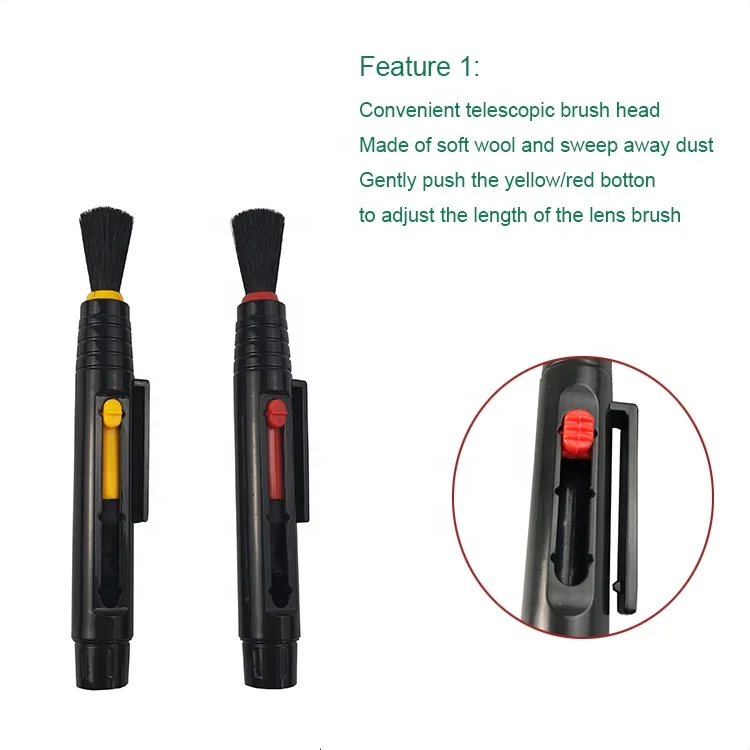 Manufacturer Camera Filters Lens Kit Dust Wiping Clean Lens Pen Brush Cleaner Pen for Canons Nikon Sony Glasses