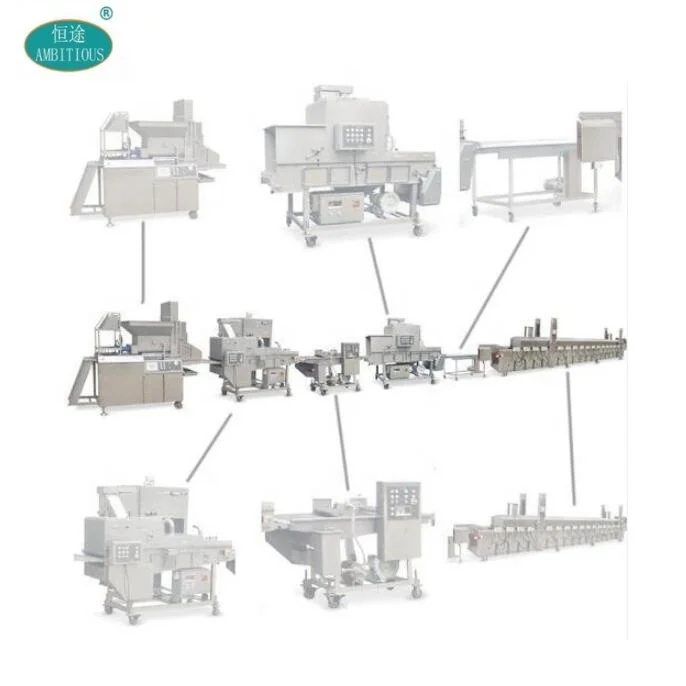 Fully Automatic KFC Fried Chicken Nuggets Production Making Machine Line Industrial Use 500~1000kg/hr Factory Price for