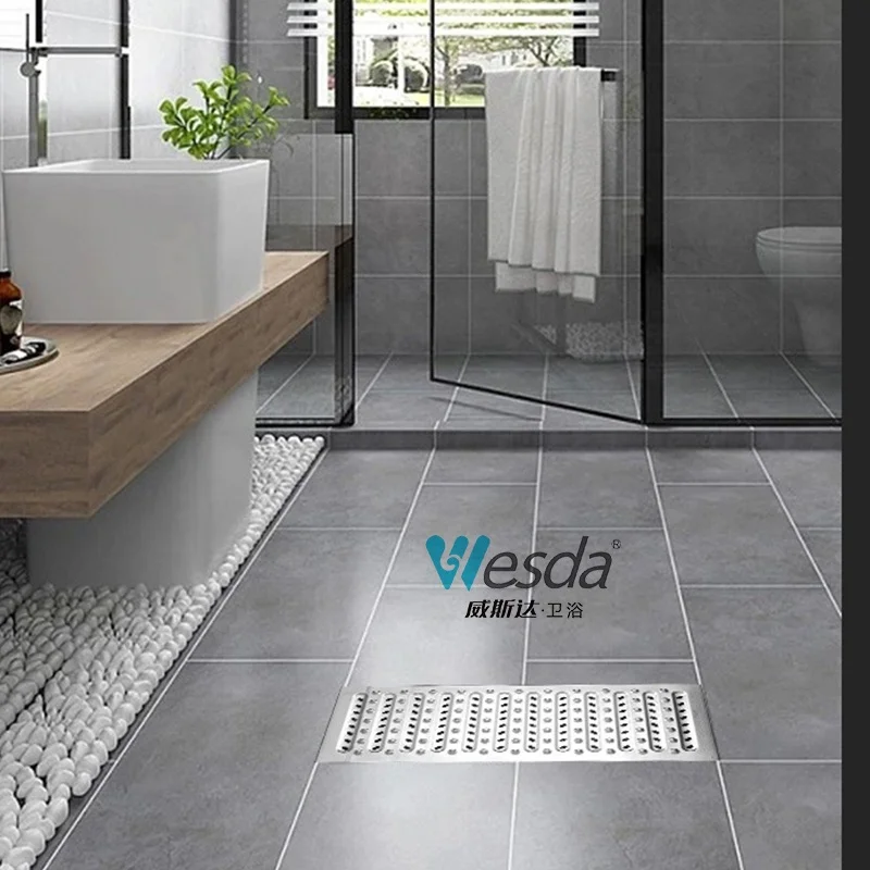 WESDA Garage Floors Outside Trench Drainage System Outdoor Metal Drainage Grates Stainless Steel Channel Drain Grate Cover
