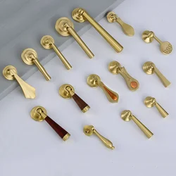 Zhuoqi Pure brass handle antique household hardware drawer cabinet door pendant single hole small handle