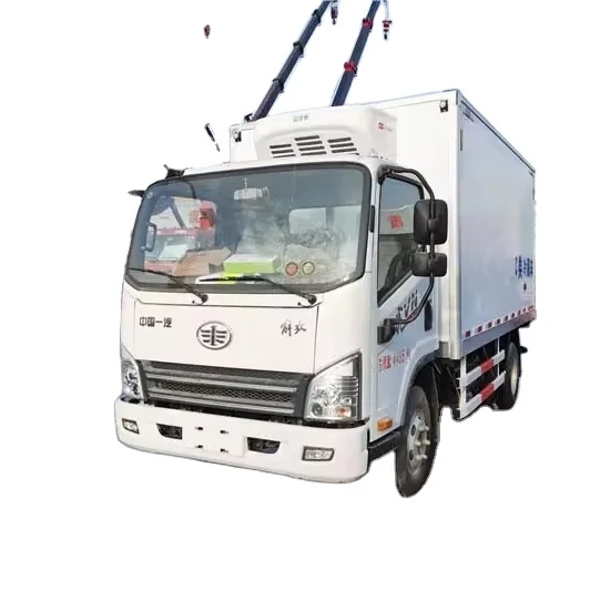 5 ton FAW  brand  Diesel Refrigerated Truck with good chinese cold unit  can use meat hook