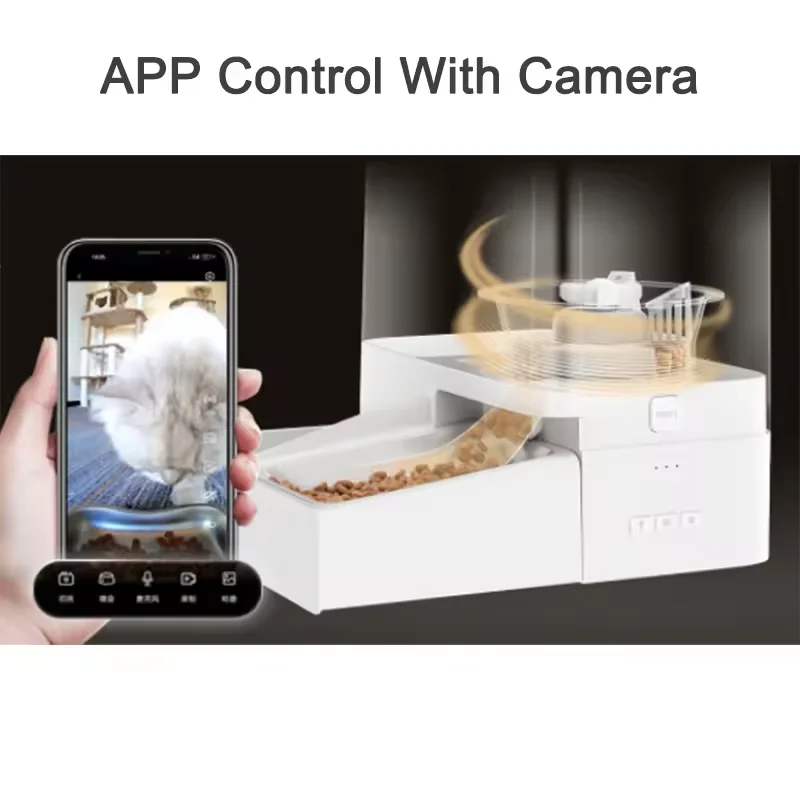2024 New APP Control Smart Pet Food Feeder& Water Fountain With Camera For Cat Dog Automatic Food Drinking