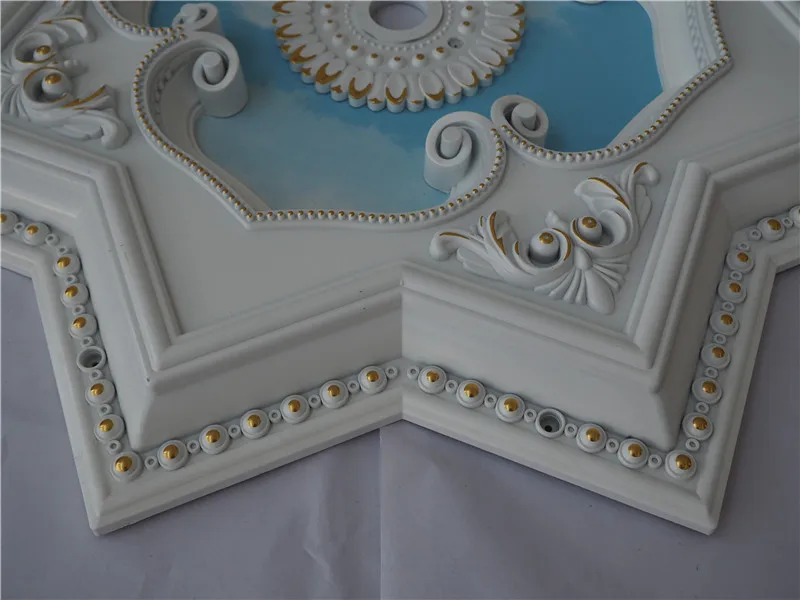 Hot Sale European Palace Style Artistic Drop Ceil Round Chandelier Ceiling Medallion Gold