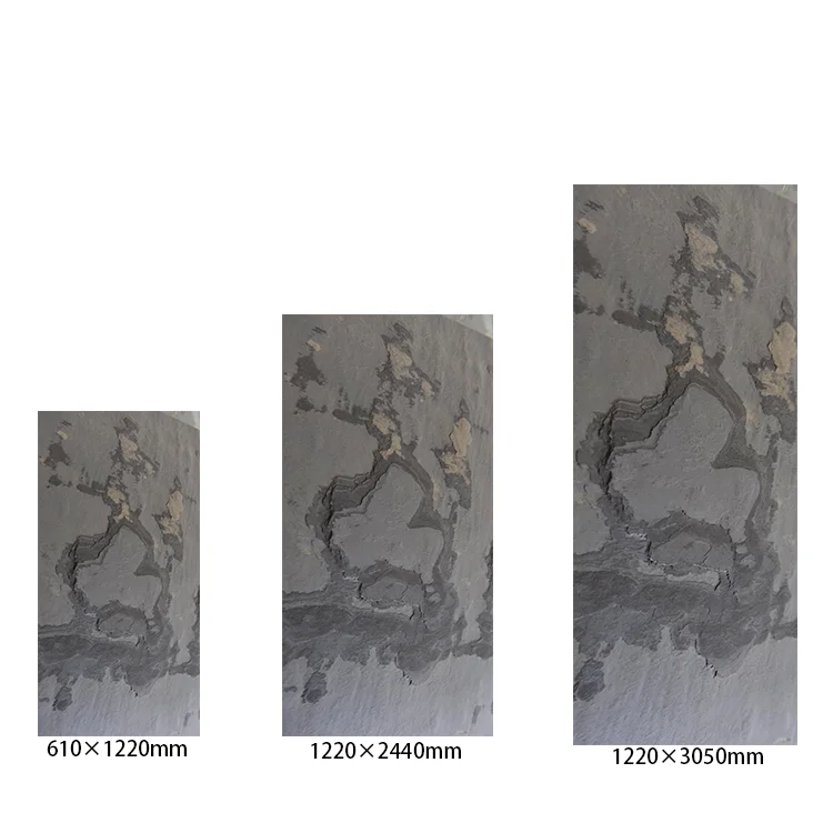 Stonemarkt Natural  slate stone 2 mm thin flexible veneer sheets stone panel kitchen top interior wall decoration
