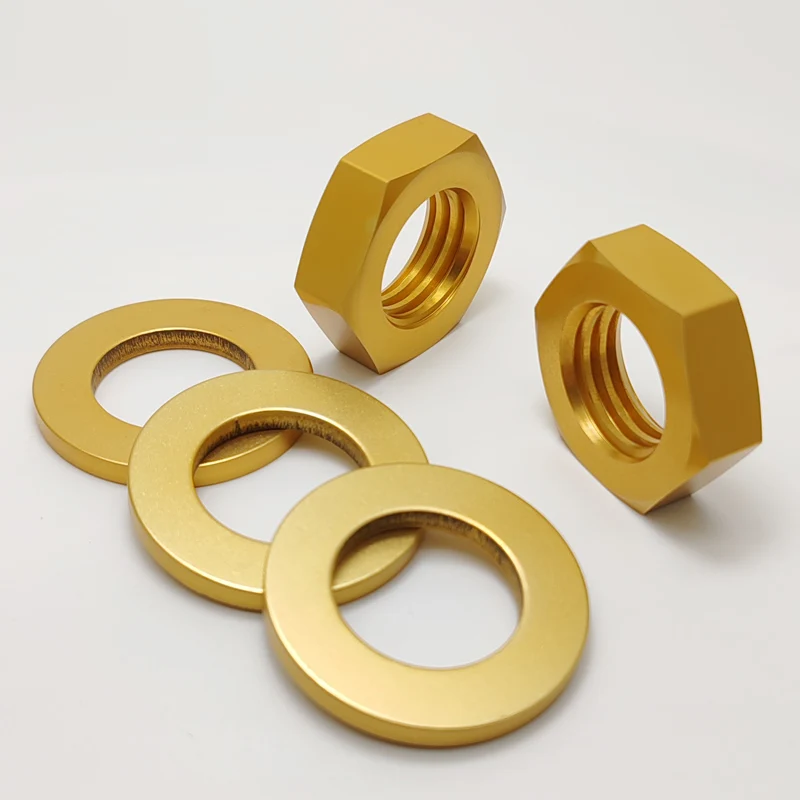 Customized High quality 6061 7075 anodized aluminum washer nut and bolt