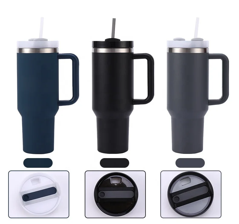 Custom Logo 40oz Tumbler Cup Sublimation Insulated Tumblers 40 Oz Coffee Cup Stainless Steel Vacuum Travel Mug with handle