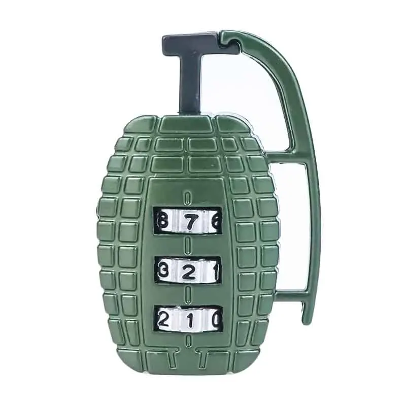 XMM-8062 Promotion cute cartoon 3 digital combination lock brown and green pineapple cable wire padlock manufactory supply