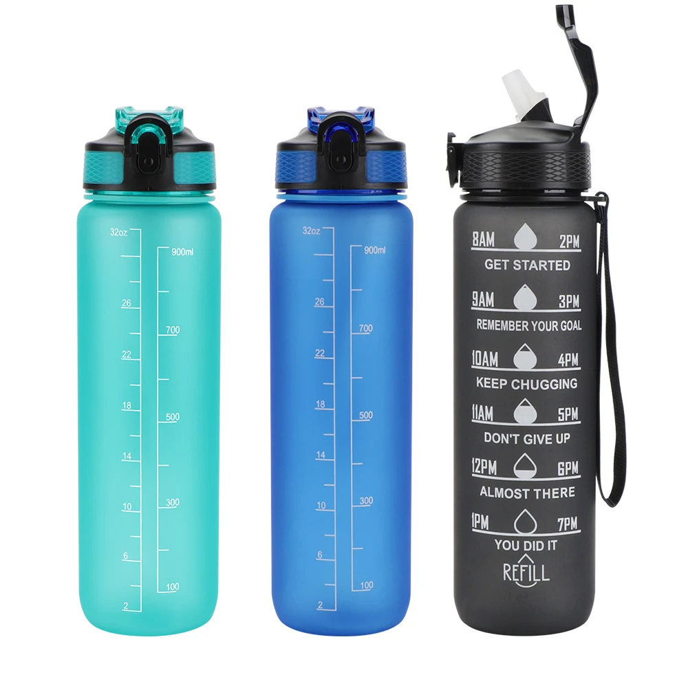 Colorful 1L Custom Logo BPA Free Gym Water Jug Sport PETG Plastic Half 1/2 Gallon Water Bottle