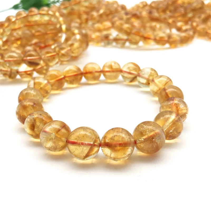 Wholesale Natural Gemstone Jewelry Accessory Stone Bead Crystal citrine Bracelet stone