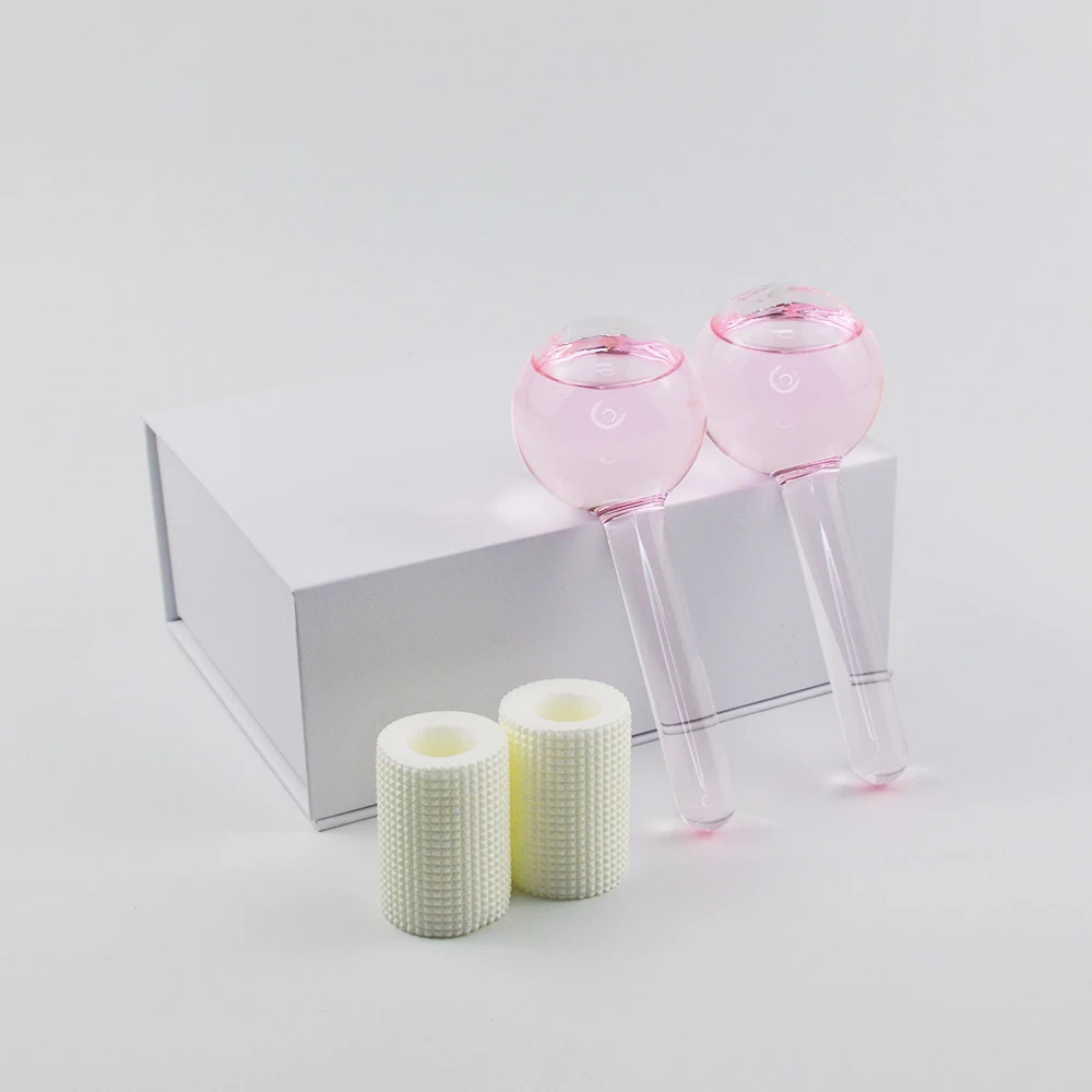 Hot trend private label custom skin care facial globes roller for face beauty skincare ice globes