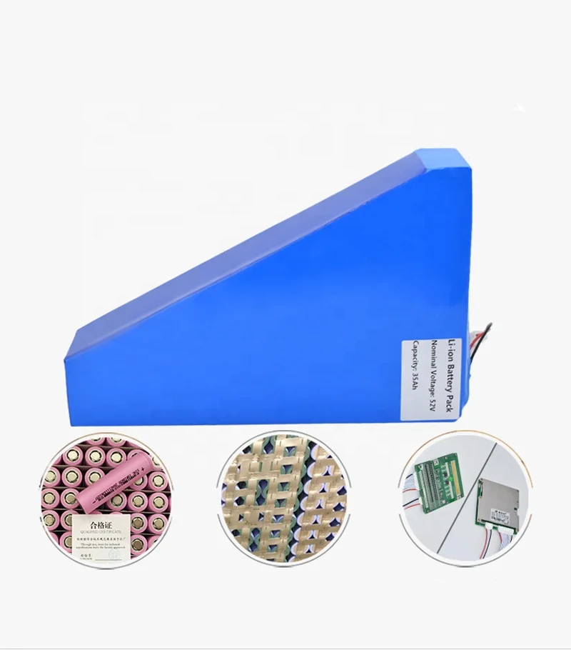 52V 15.6Ah 18.2Ah 20.8Ah 23.4Ah 26Ah 30Ah 35Ah 18650 14S Triangle Rechargeable Lithium Ion Battery Pack for Ebike Scooter