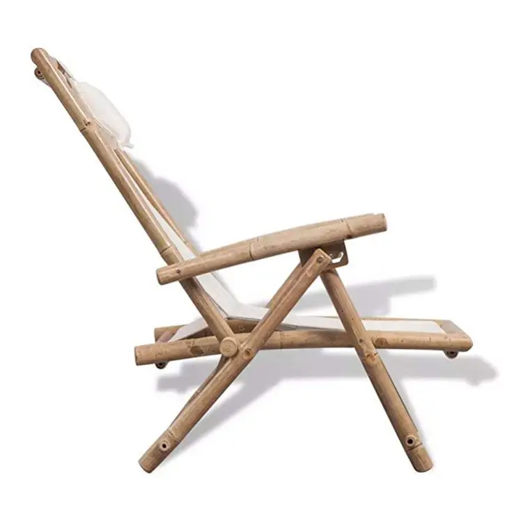  Custom Design Low Price Silla De Playa Simple Style Seat Leisure Foldable Lightweight Natural Bamboo Beach