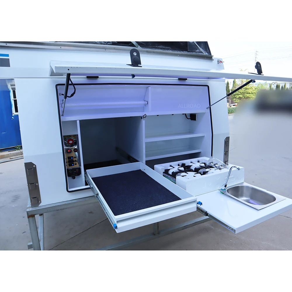 Australian standard aluminium truck camper slide on pickup truck camper pop up camper with kitchen