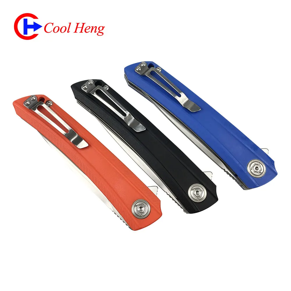 
Wholesale Superior quality G10 handle d2 steel Camping tactics Pocket knife Folding outdoor knife Quick Open with Auxiliary 