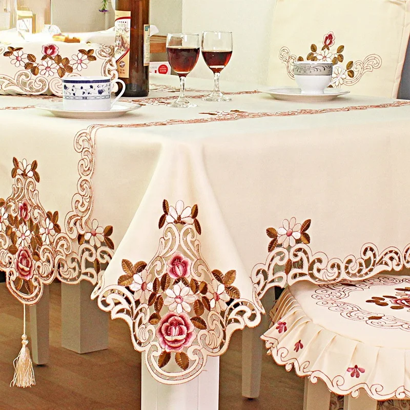 hot selling 2022 Fancy Tablecloth Embroidered Table Cloth Wholesale Modern Table Cloth turkish table cloth embroidered