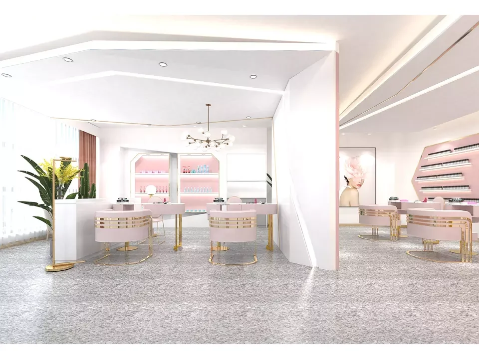 Ultra nail salon salon station manicure table and chair set salon decoration wholesale dust collector nail table