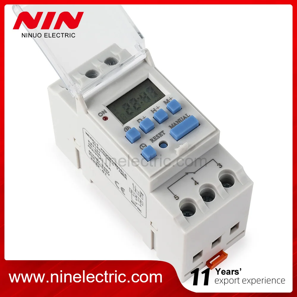 Best Selling Product 220V Din Rail Wall Mounted  Timers Power Outlet Socket Digital Timer Switch