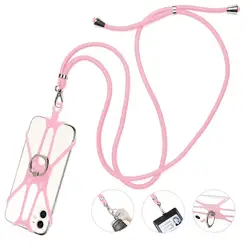 Разноцветный силиконовый резиновый держатель для телефона, ожерелье для мобильного телефона с кольцом на палец для телефона, подставки и защита