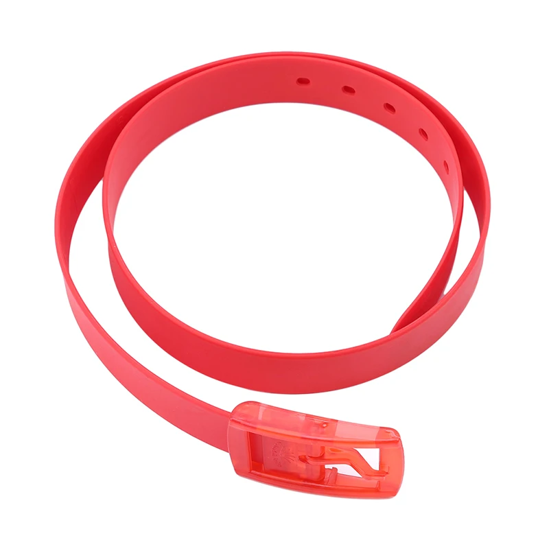 Eco-Friendly Plastic Silicone Rubber Belt Korean Style Smooth Buckle For Women Men Unisex Candy Colors 5 Color New