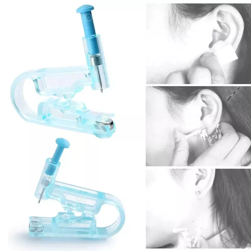  Portable Disposable Safety Ear Piercing Gun Painless Non-bleeding Bacteria-free Hygienic With Stud Convenient