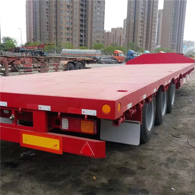 Second hand Good Quality 40ft trailer container flatbed used truck trailer full trailer low price for sale