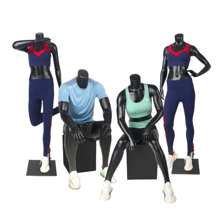 headless sport female sitting mannequin in wearing shoes female model for sale