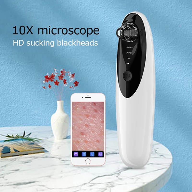 Rechargeable HD Camera Black Head Extractor with 4 Suction Probes 3 Modes for Acne Vacuum Blackhead Remover