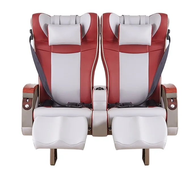 vip soft luxury bus seat with headrest and food table