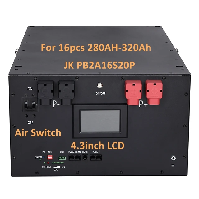 LiFePO4 DIY наборы 48 В 51 2 15Kwh пустой корпус батареи может добавить JK PB2A16S20P инвертор BMS 4 3 дюймов сенсорный ЖК-дисплей металлическая коробка