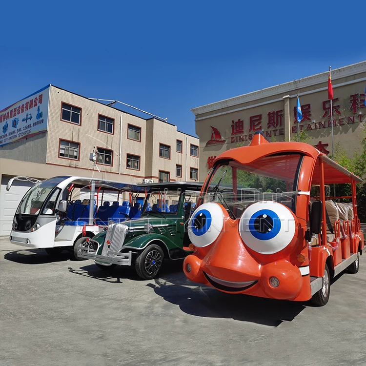 Fair ground rides electric cartoon sightseeing car attractions tourist sightseeing bus for sale