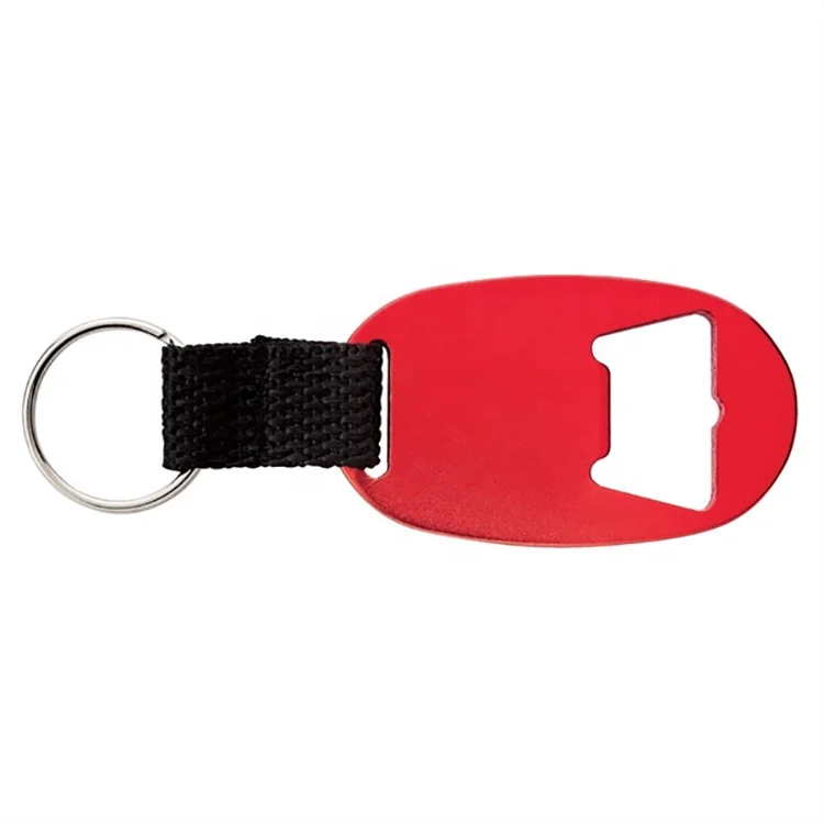 Aluminum Metal Beer Bottle Opener Keychain With Logo Laser Engraved In a Large Imprint Area