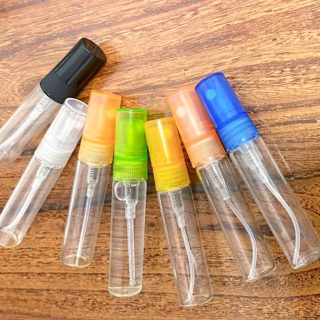 empty clear 3ml 5ml 10ml Portable Glass Spray Bottle perfume bottle small spray glass bottle thin